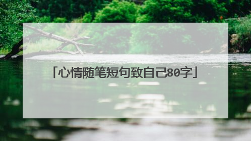 心情随笔短句致自己80字