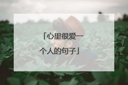 心里很爱一个人的句子