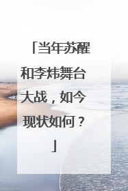 当年苏醒和李炜舞台大战，如今现状如何？