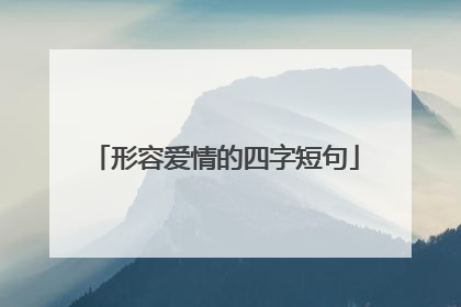形容爱情的四字短句