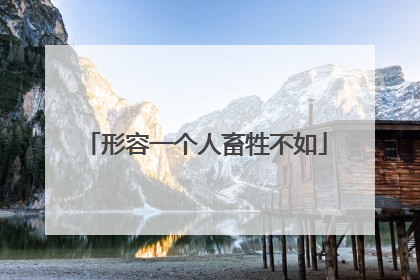 形容一个人畜牲不如