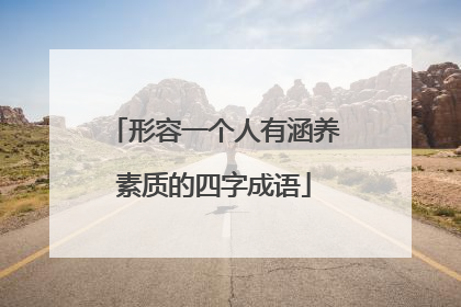 形容一个人有涵养素质的四字成语