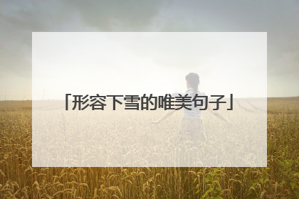 形容下雪的唯美句子