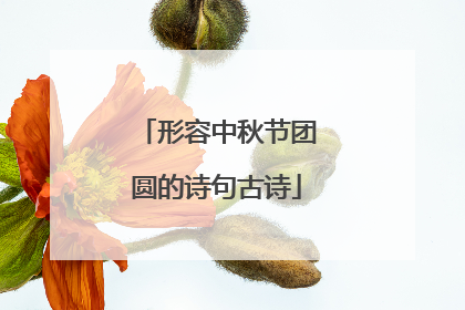 形容中秋节团圆的诗句古诗