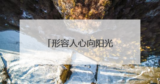 形容人心向阳光的正能量句子