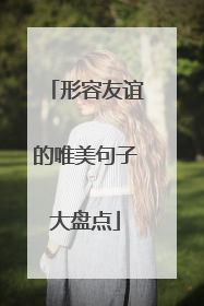 形容友谊的唯美句子大盘点
