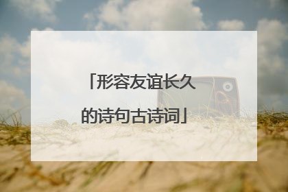 形容友谊长久的诗句古诗词