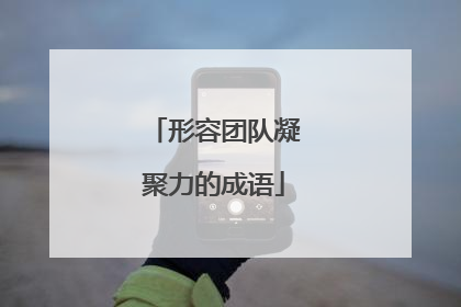 形容团队凝聚力的成语