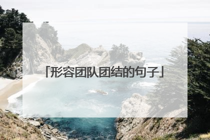 形容团队团结的句子