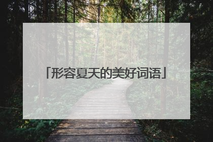 形容夏天的美好词语