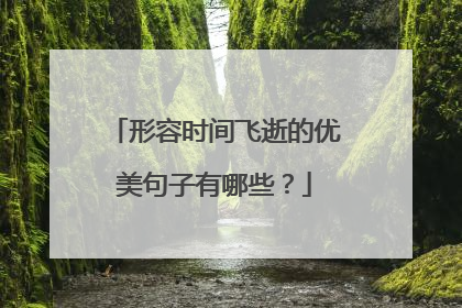 形容时间飞逝的优美句子有哪些?