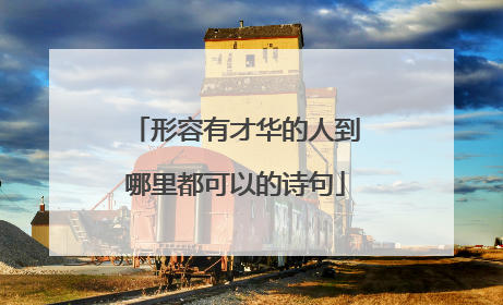 形容有才华的人到哪里都可以的诗句