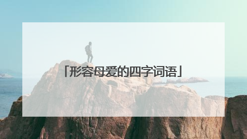 形容母爱的四字词语