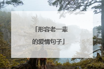 形容老一辈的爱情句子