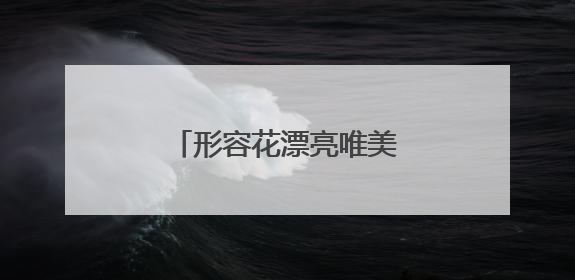 形容花漂亮唯美的诗句有哪些?