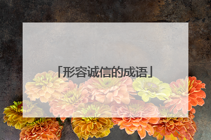 形容诚信的成语