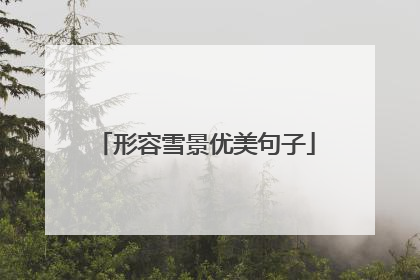 形容雪景优美句子