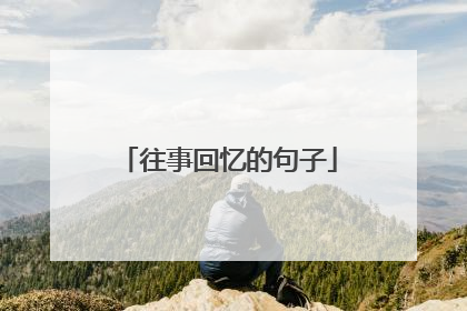 往事回忆的句子