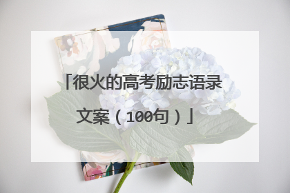 很火的高考励志语录文案（100句）