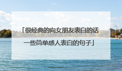 很经典的向女朋友表白的话 一些简单感人表白的句子