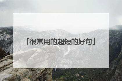 很常用的超短的好句