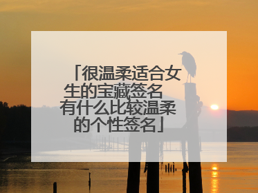 很温柔适合女生的宝藏签名 有什么比较温柔的个性签名