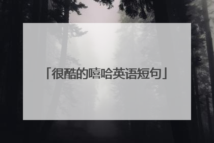 很酷的嘻哈英语短句