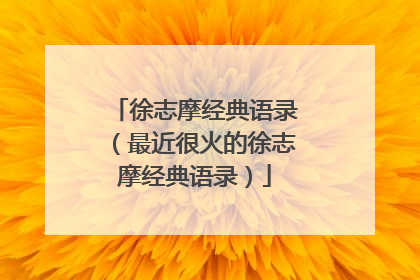 徐志摩经典语录(最近很火的徐志摩经典语录)