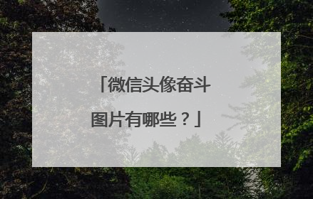 微信头像奋斗图片有哪些?