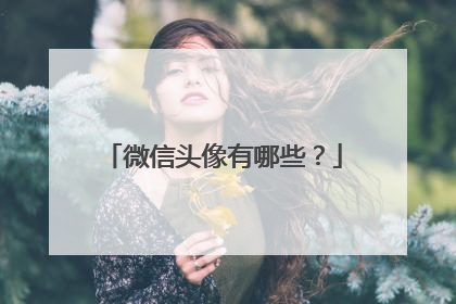 微信头像有哪些?