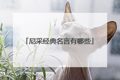 尼采经典名言有哪些