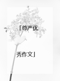 尊严优秀作文