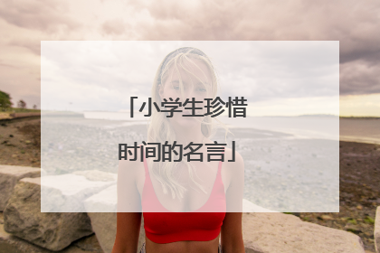 小学生珍惜时间的名言