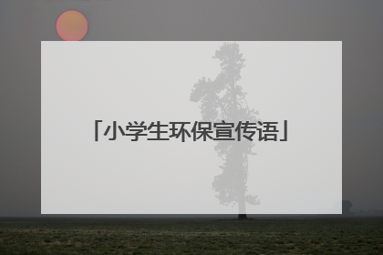 小学生环保宣传语