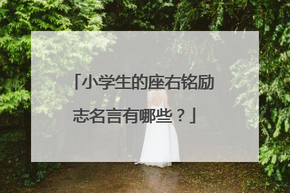 小学生的座右铭励志名言有哪些?