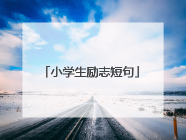 小学生励志短句
