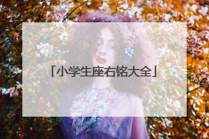 小学生座右铭大全