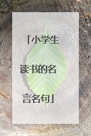 小学生读书的名言名句