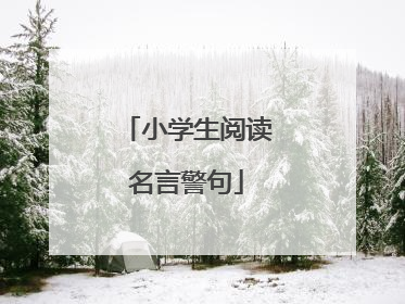 小学生阅读名言警句