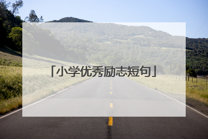 小学优秀励志短句