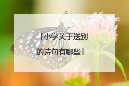 小学关于送别的诗句有哪些
