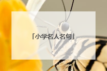 小学名人名句
