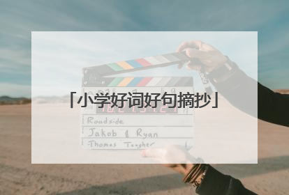 小学好词好句摘抄