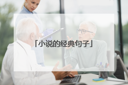 小说的经典句子