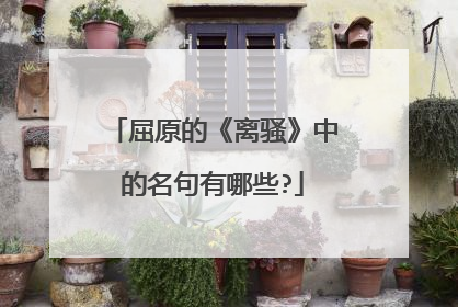 屈原的《离骚》中的名句有哪些?