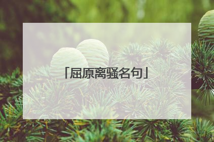 屈原离骚名句