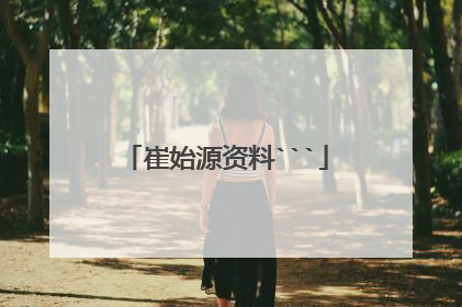 崔始源资料```