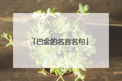 巴金的名言名句