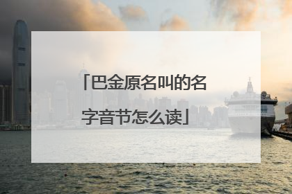 巴金原名叫的名字音节怎么读