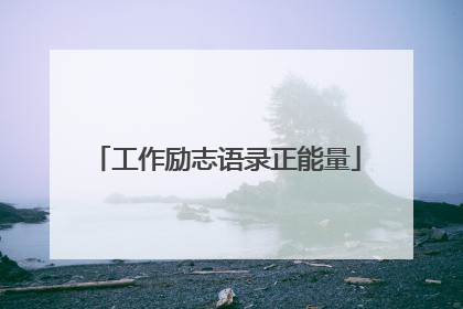 工作励志语录正能量